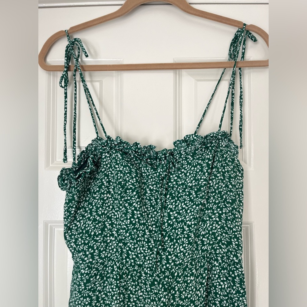 Anthropologie First Monday Green Floral Jumpsuit - Picture 4 of 14